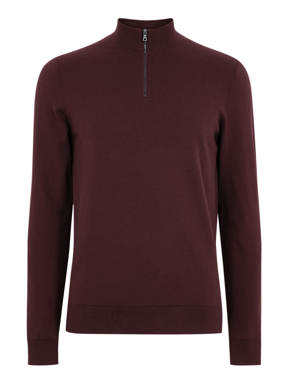 Cotton Rich Half Zip Jumper