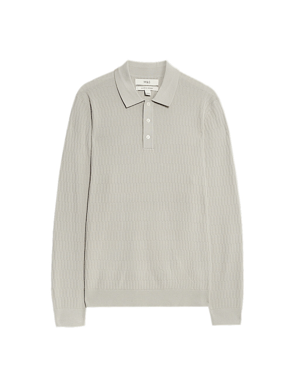 Cotton Modal Geometric Knitted Polo
