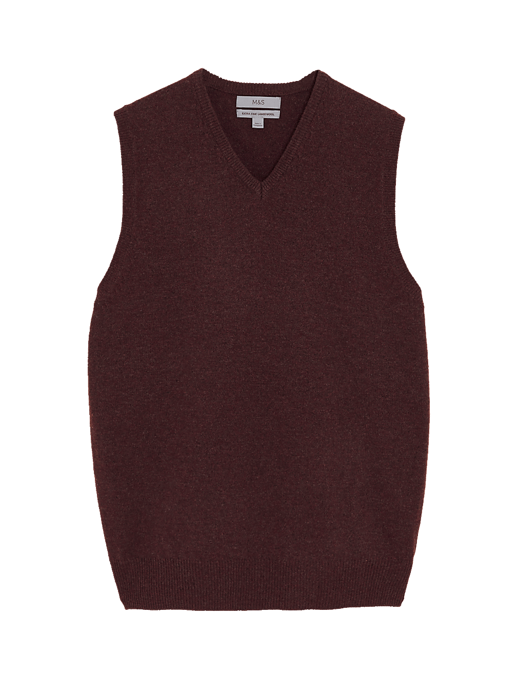 Pure Lambswool Sleeveless V-Neck Jumper