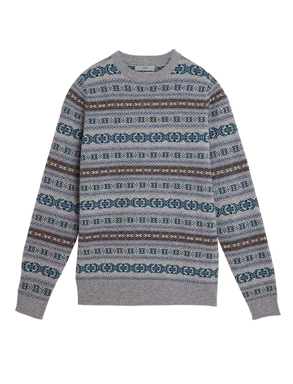 Pure Extra Fine Lambswool Fair Isle Jumper