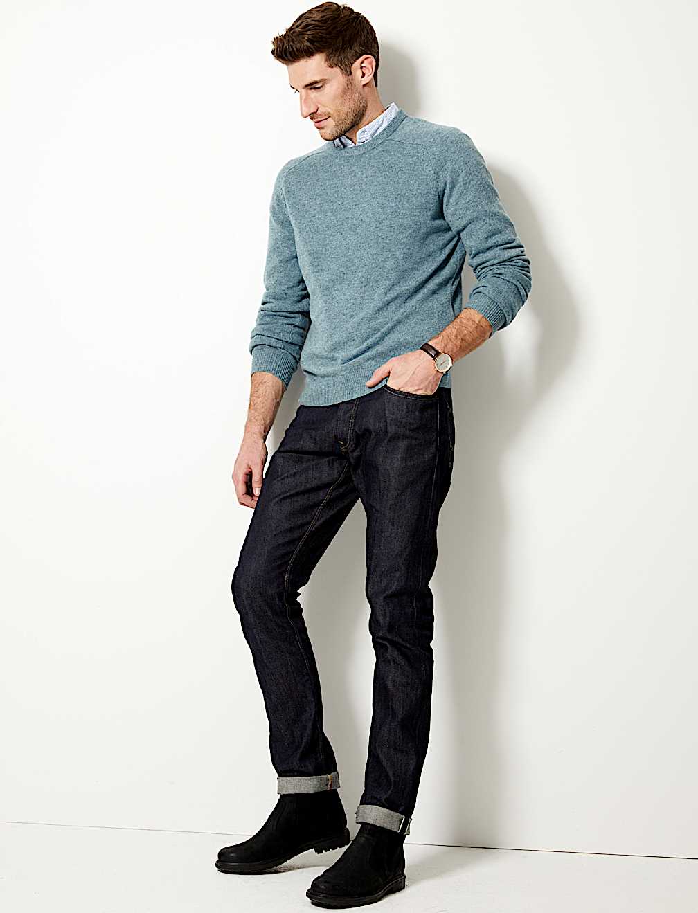 Pure Extra Fine Lambswool Crew Neck Jumper