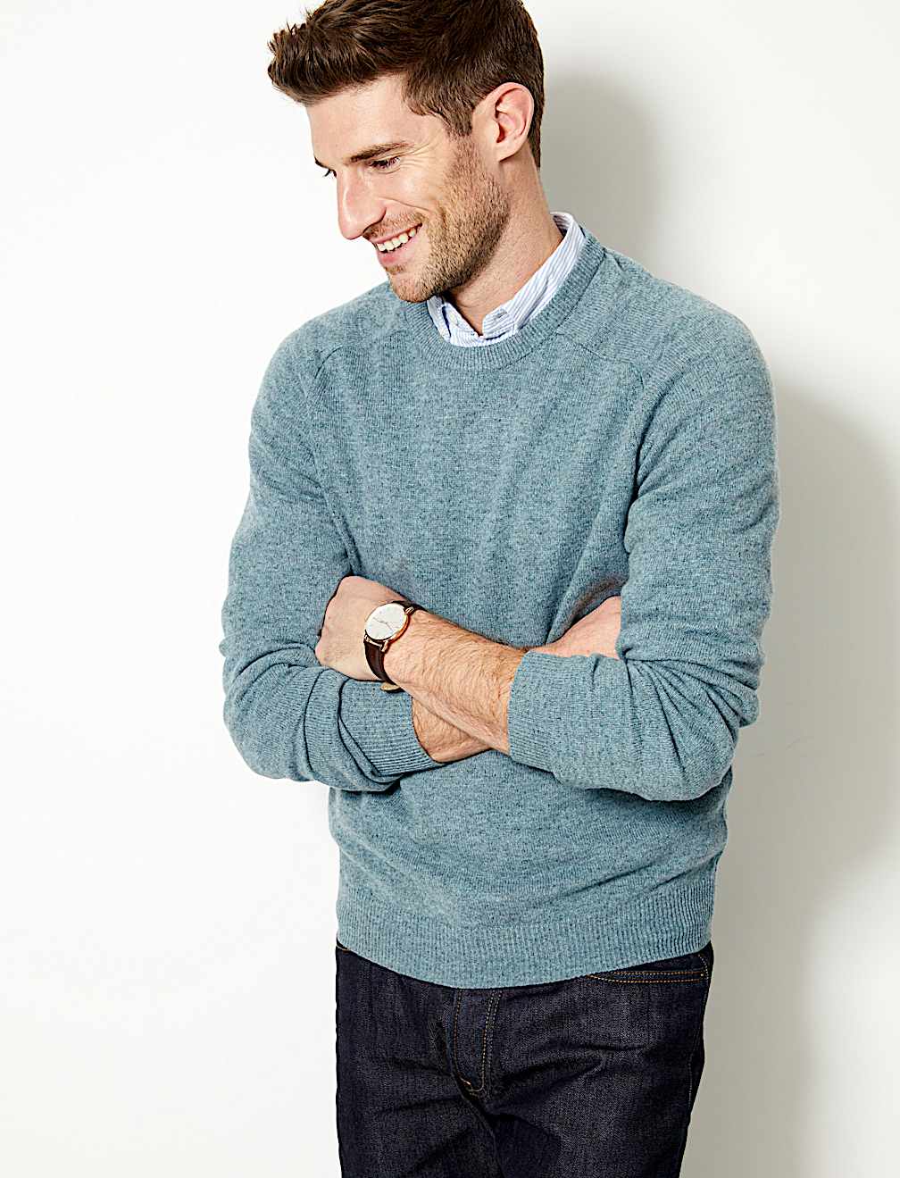Pure Extra Fine Lambswool Crew Neck Jumper