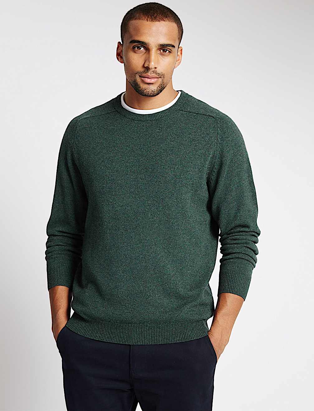 Pure Extra Fine Lambswool Crew Neck Jumper