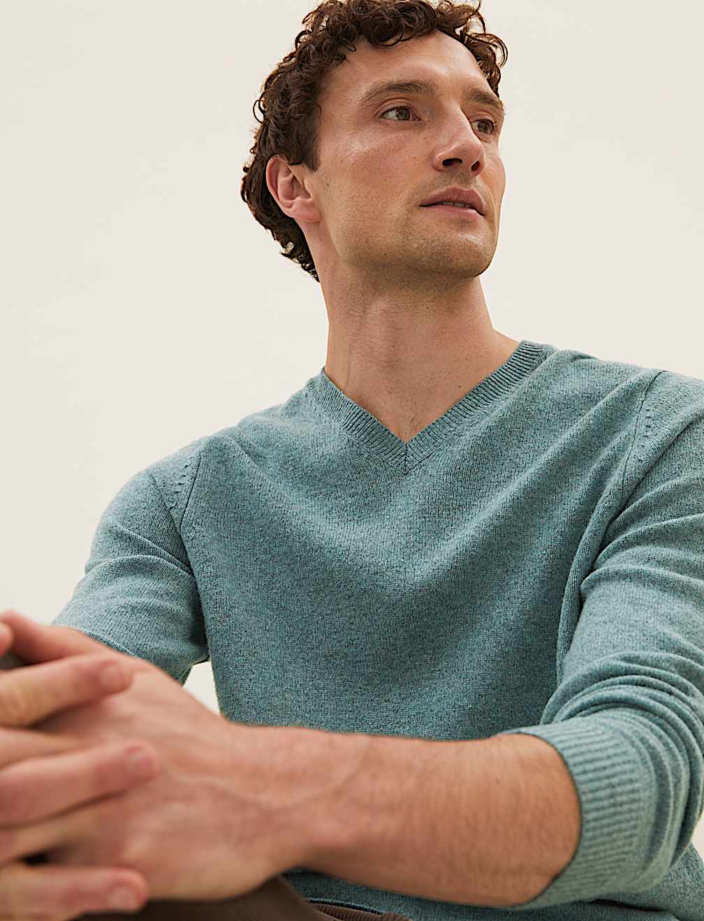 Pure Extra Fine Lambswool V-Neck Jumper