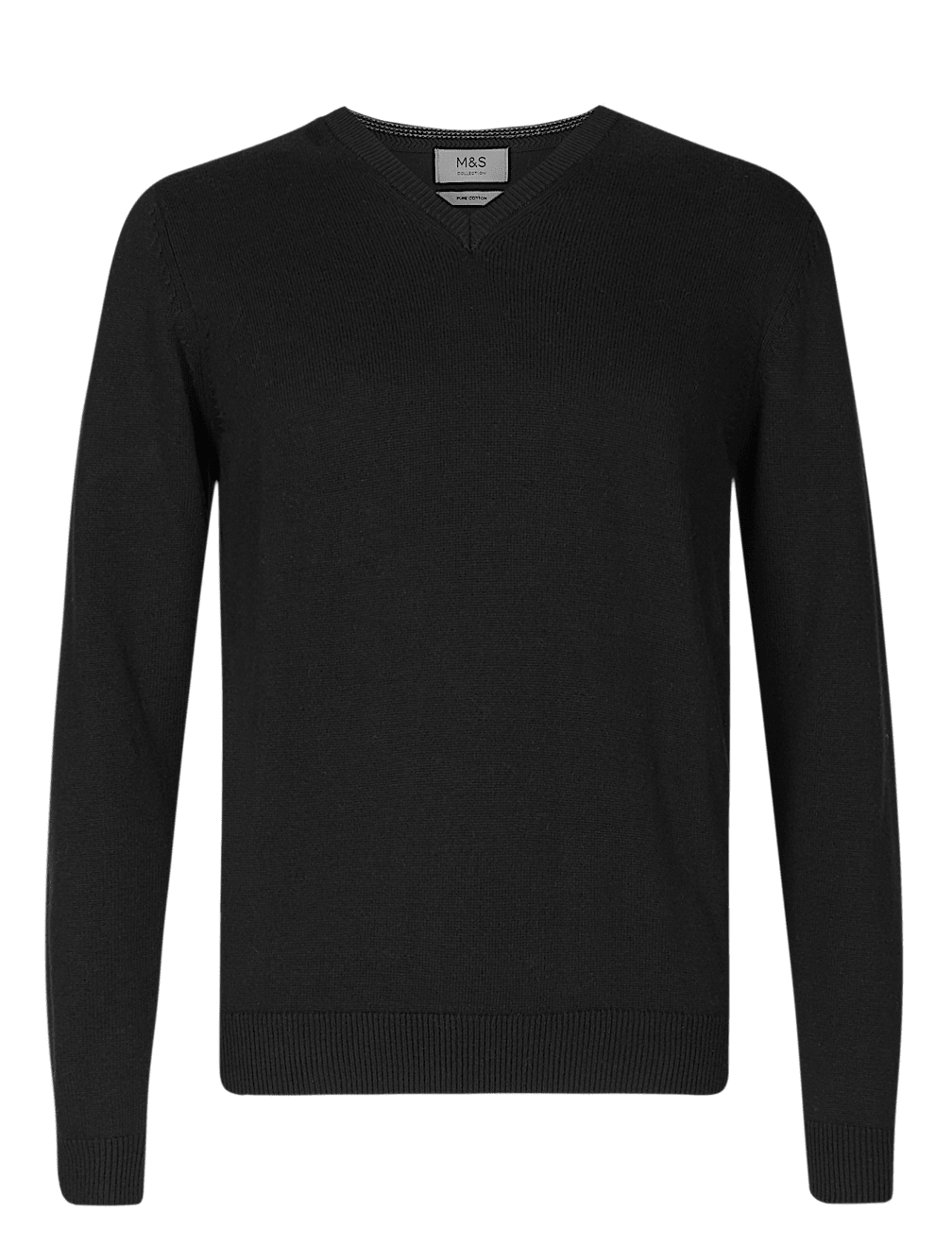 Pure Cotton V-Neck Jumper