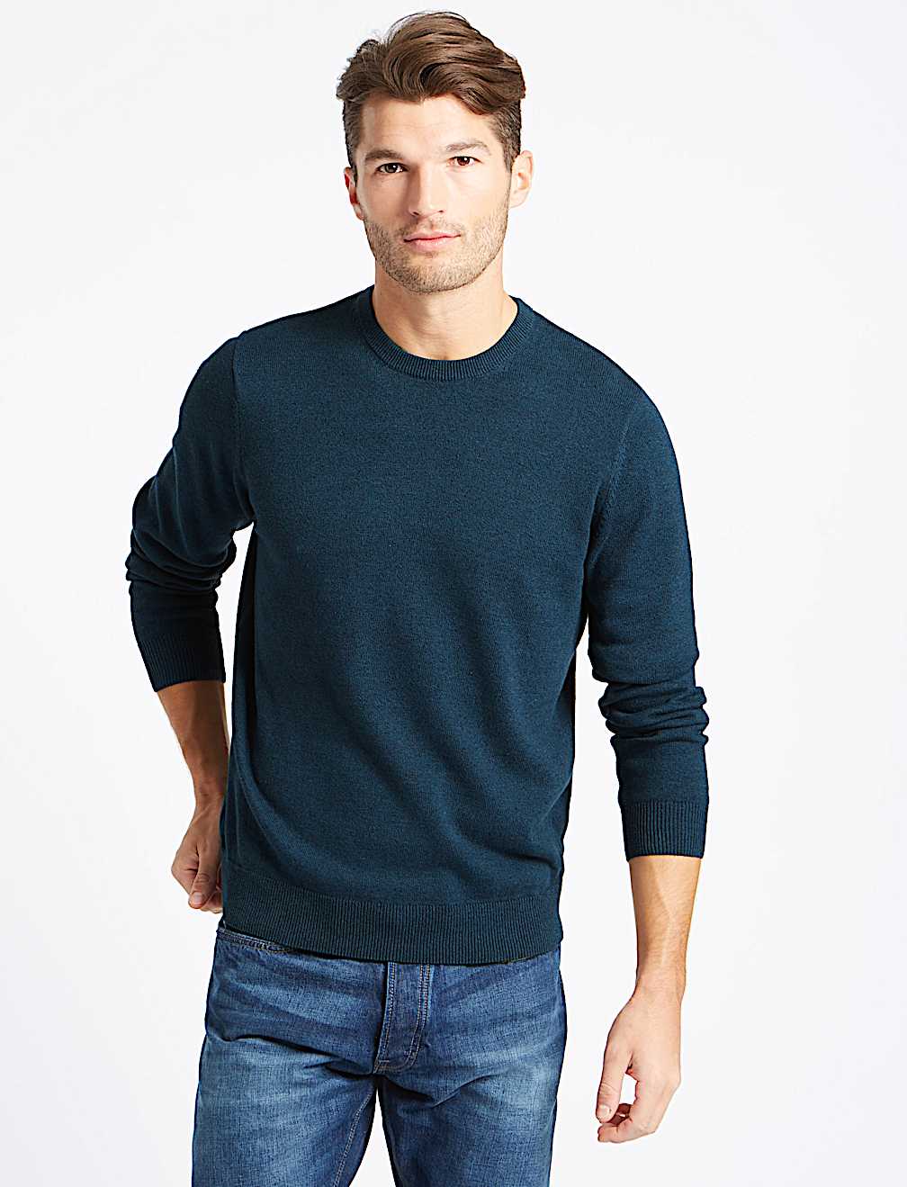 Pure Cotton Crew Neck Jumper