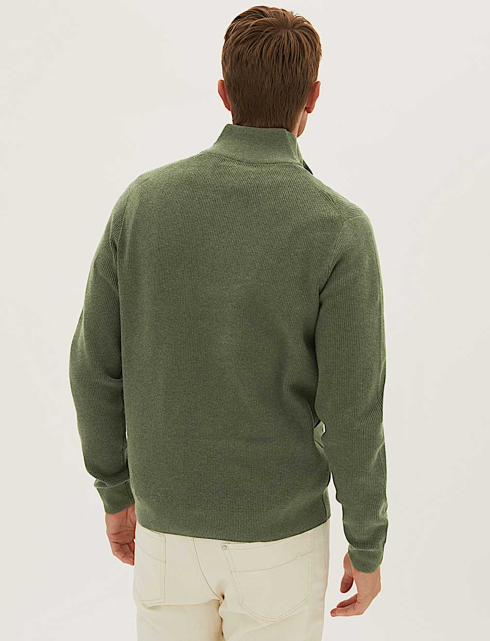 Cotton Blend Textured Jumper