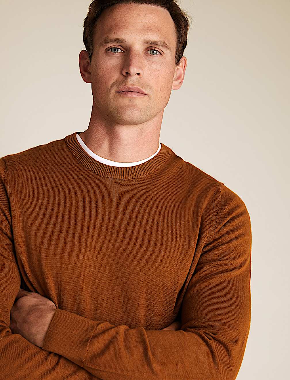 Pure Cotton Crew Neck Jumper