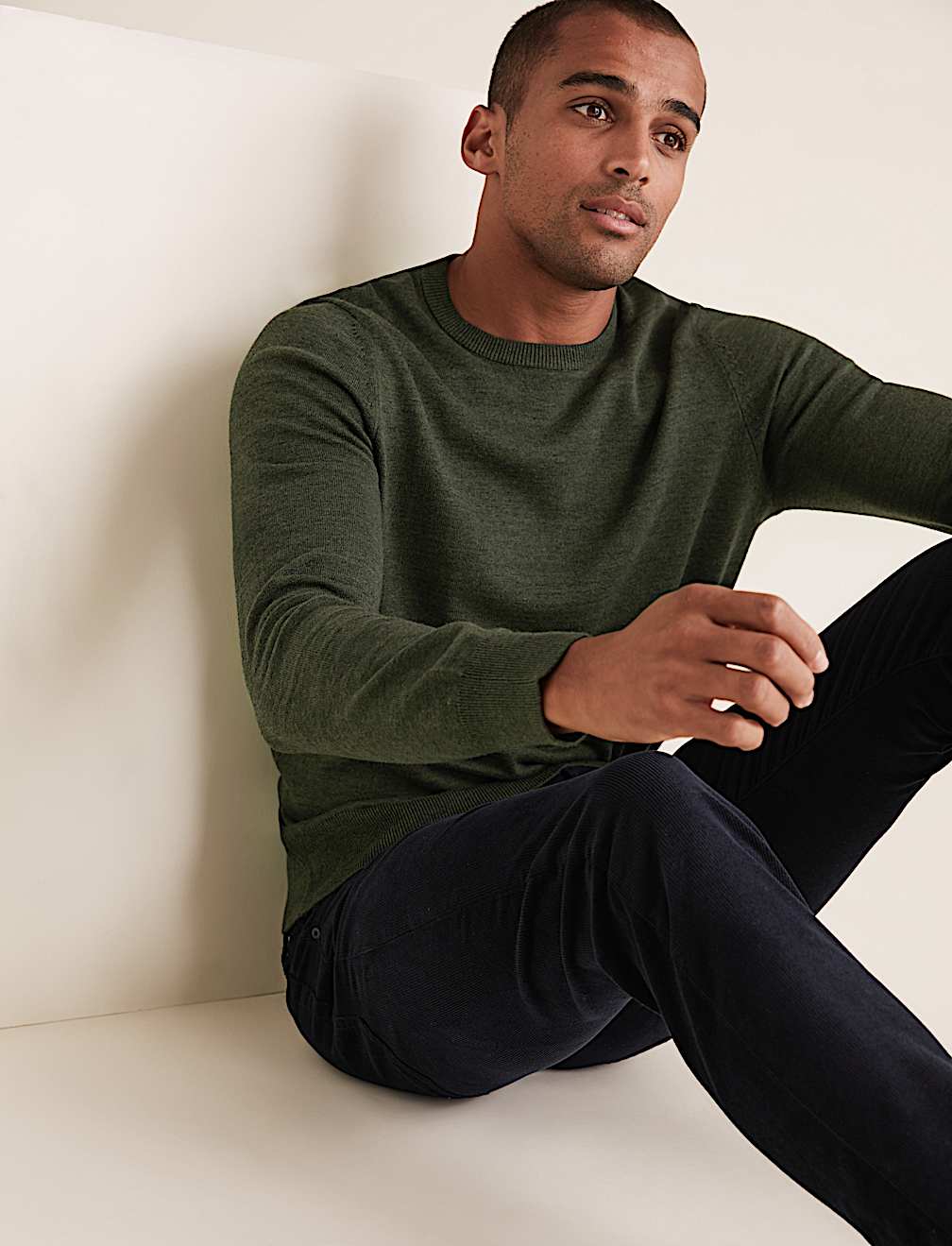 Pure Cotton Crew Neck Jumper