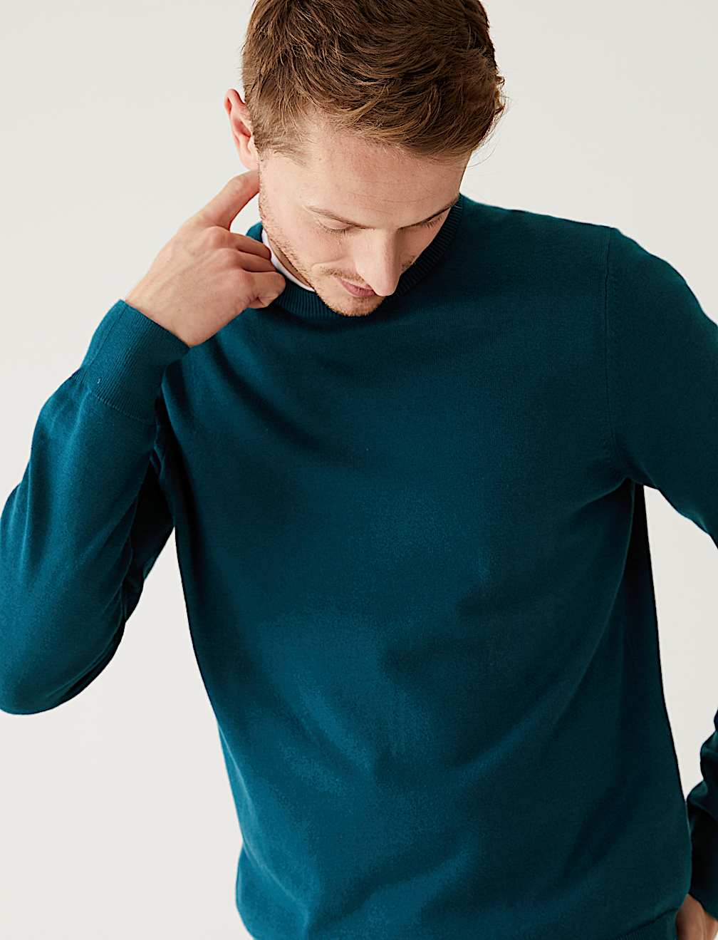 Pure Cotton Crew Neck Jumper