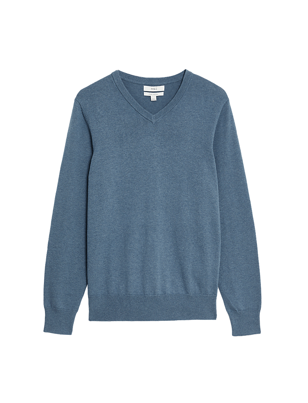 Pure Cotton V-Neck Jumper