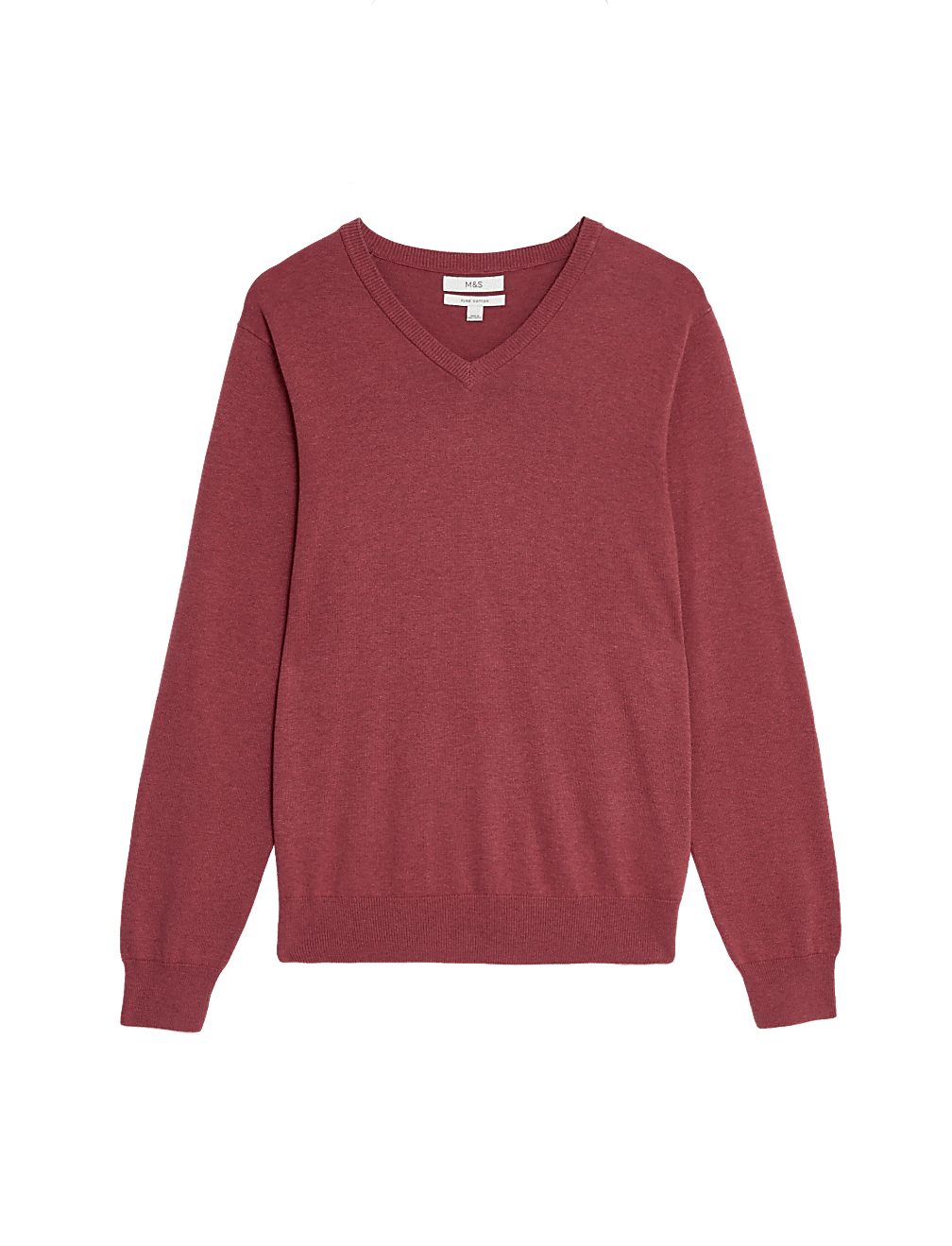 Pure Cotton V-Neck Jumper