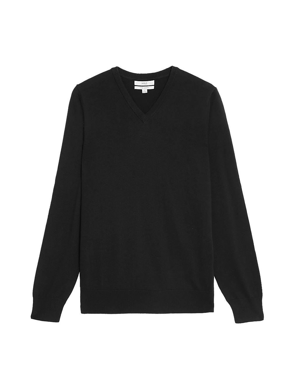Pure Cotton V-Neck Jumper