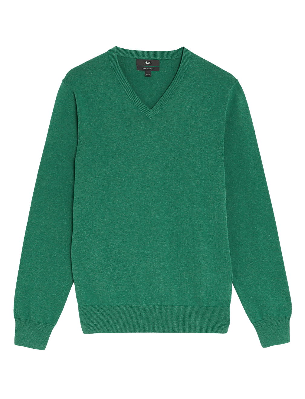 Pure Cotton V-Neck Jumper