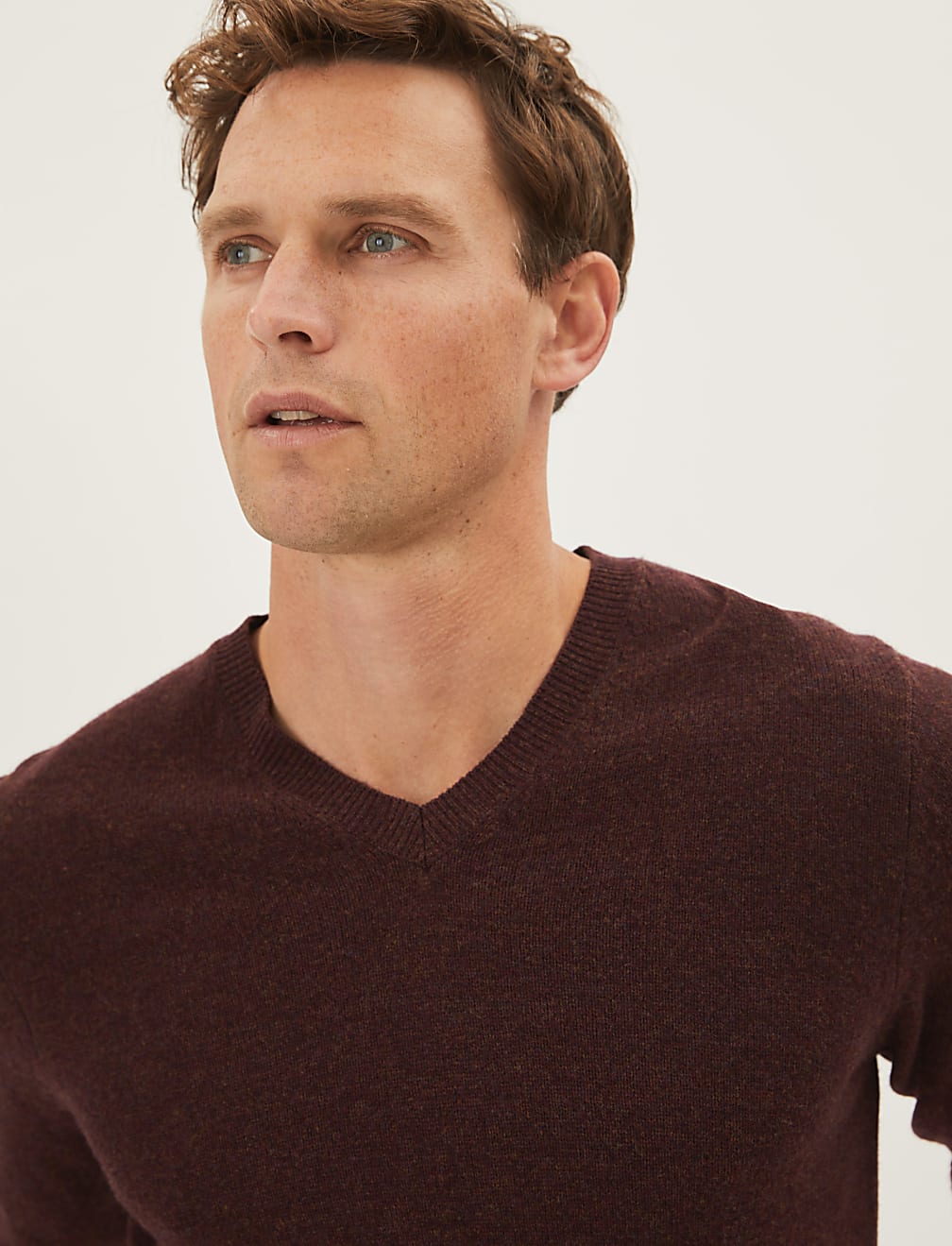 Pure Extra Fine Lambswool V-Neck Jumper