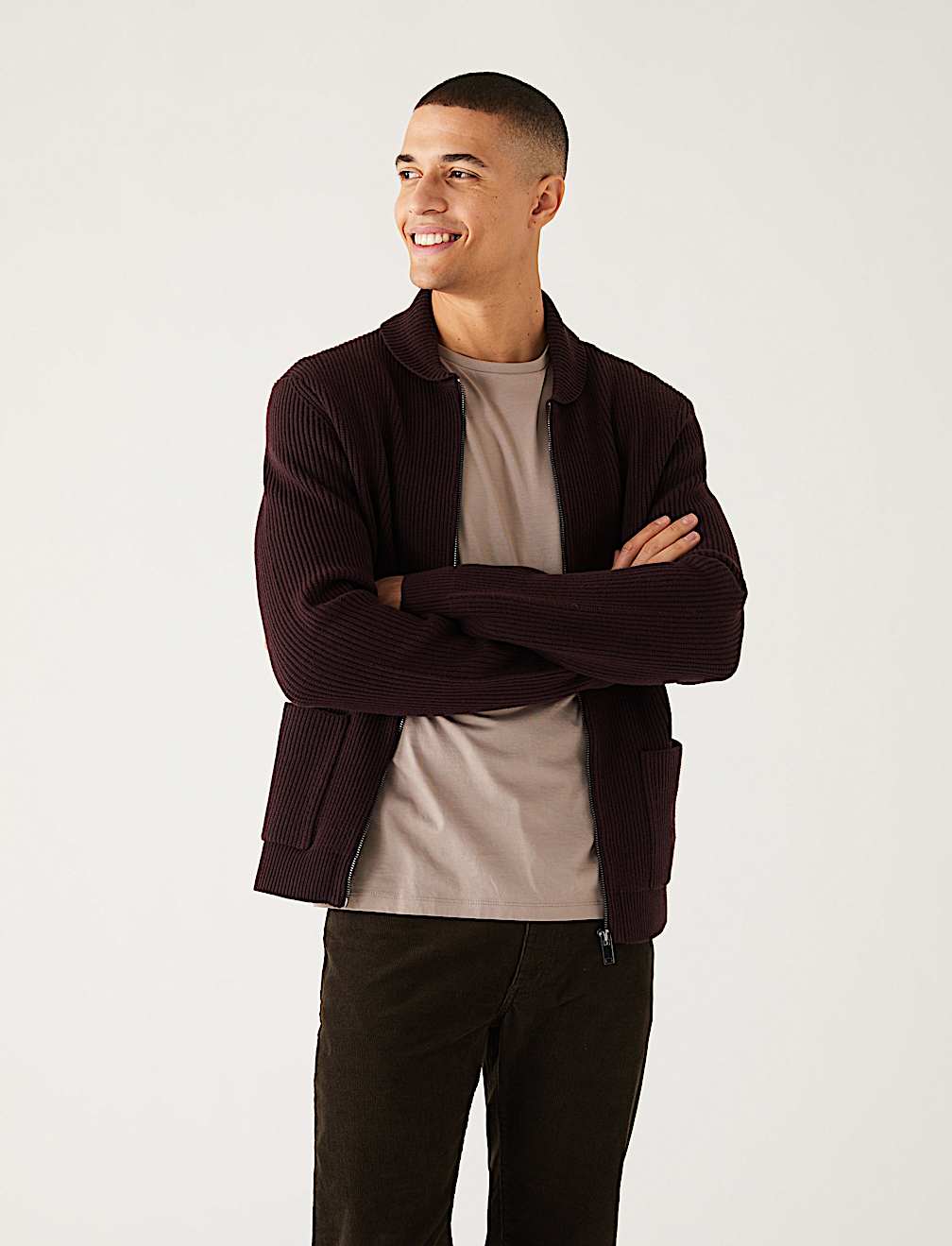 Cotton Blend Knitted Jacket