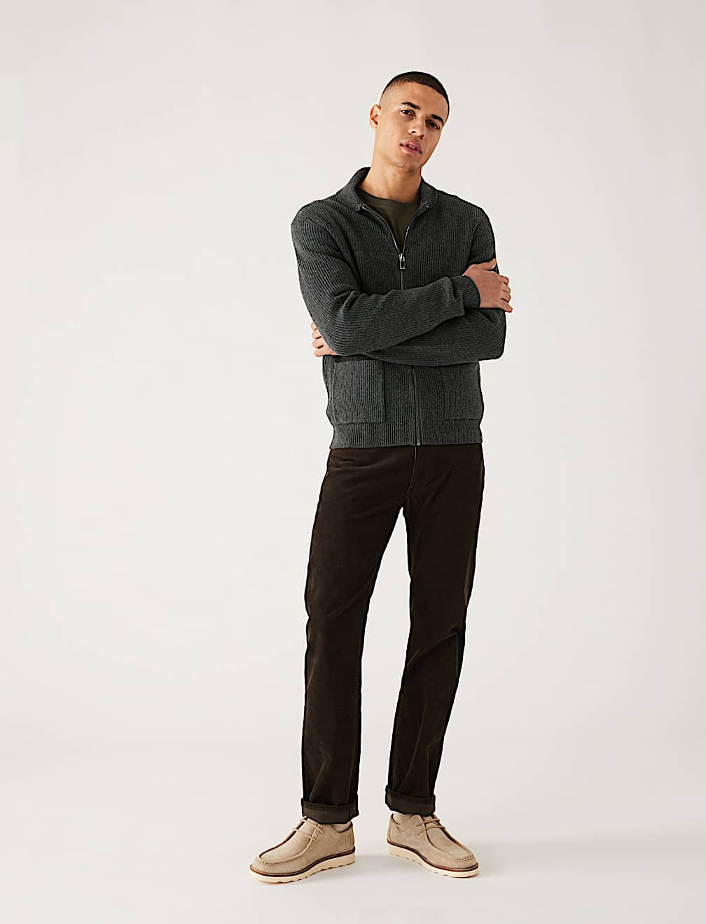Cotton Blend Knitted Jacket
