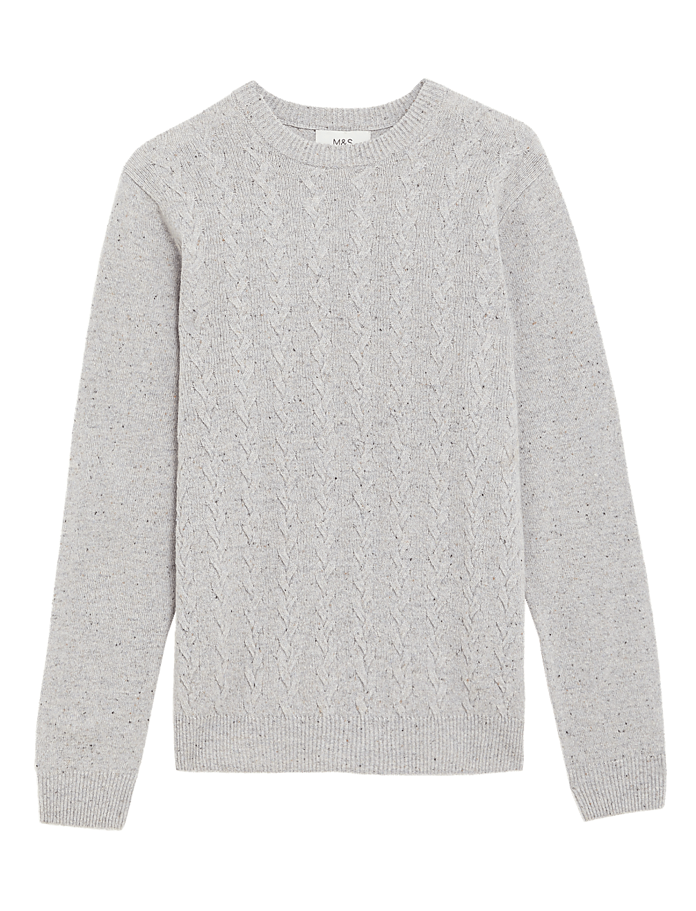 Pure Lambswool Cable Knit Crew Neck Jumper