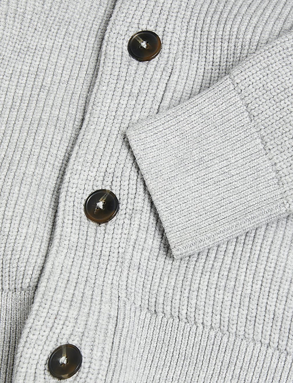 Cotton Blend Textured Shawl Collar Cardigan