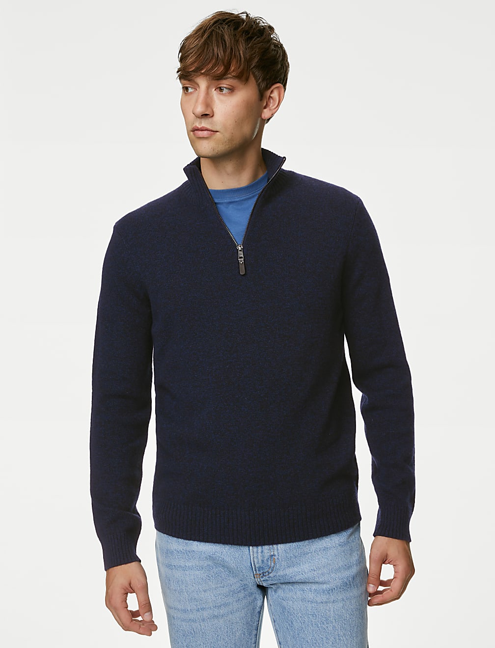 Lambswool Rich Half Zip Jumper