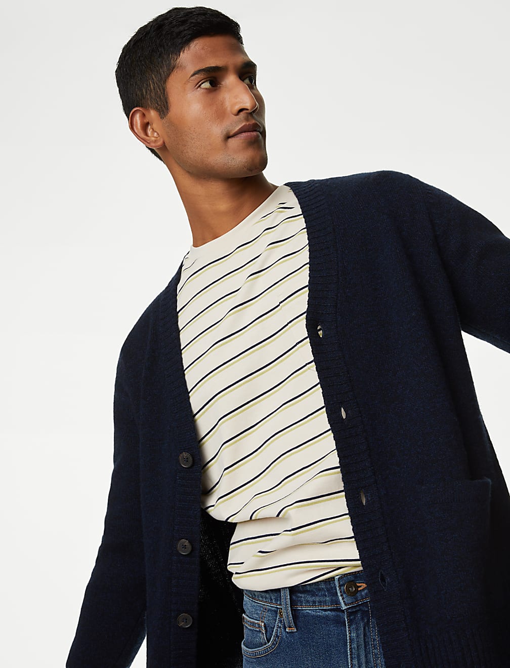 Lambswool Rich V-Neck Cardigan