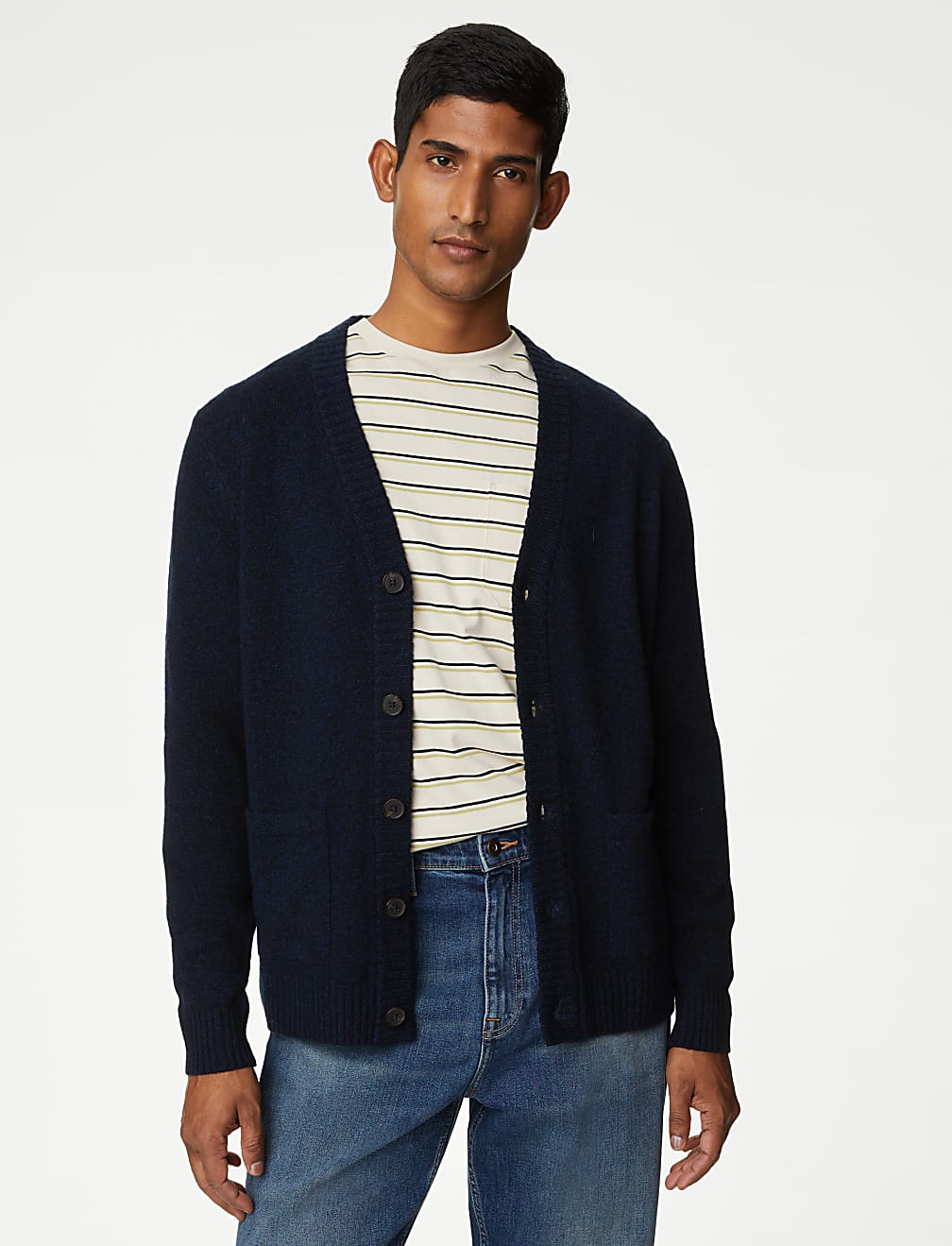 Lambswool Rich V-Neck Cardigan