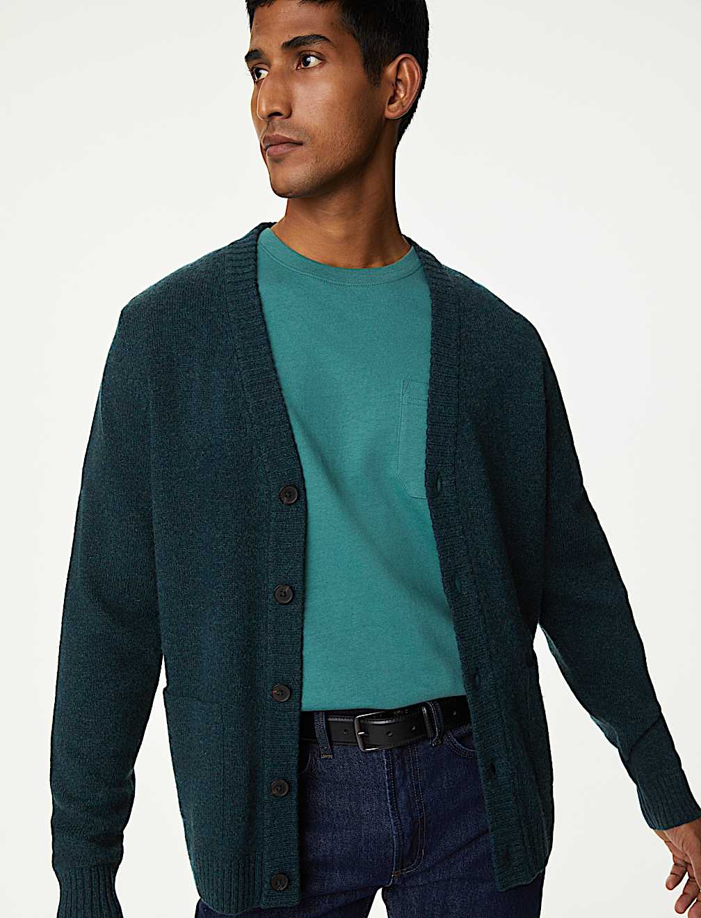 Lambswool Rich V-Neck Cardigan