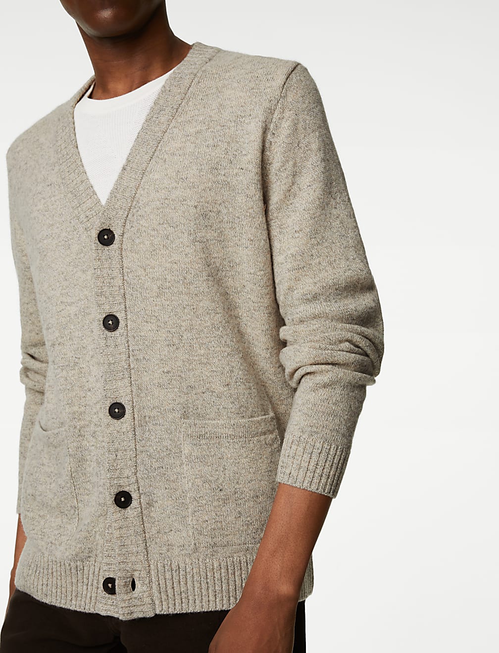 Lambswool Rich V-Neck Cardigan