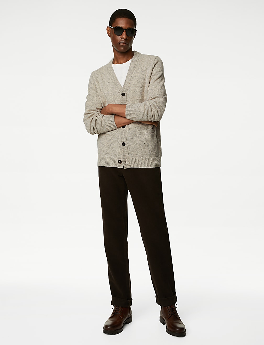 Lambswool Rich V-Neck Cardigan