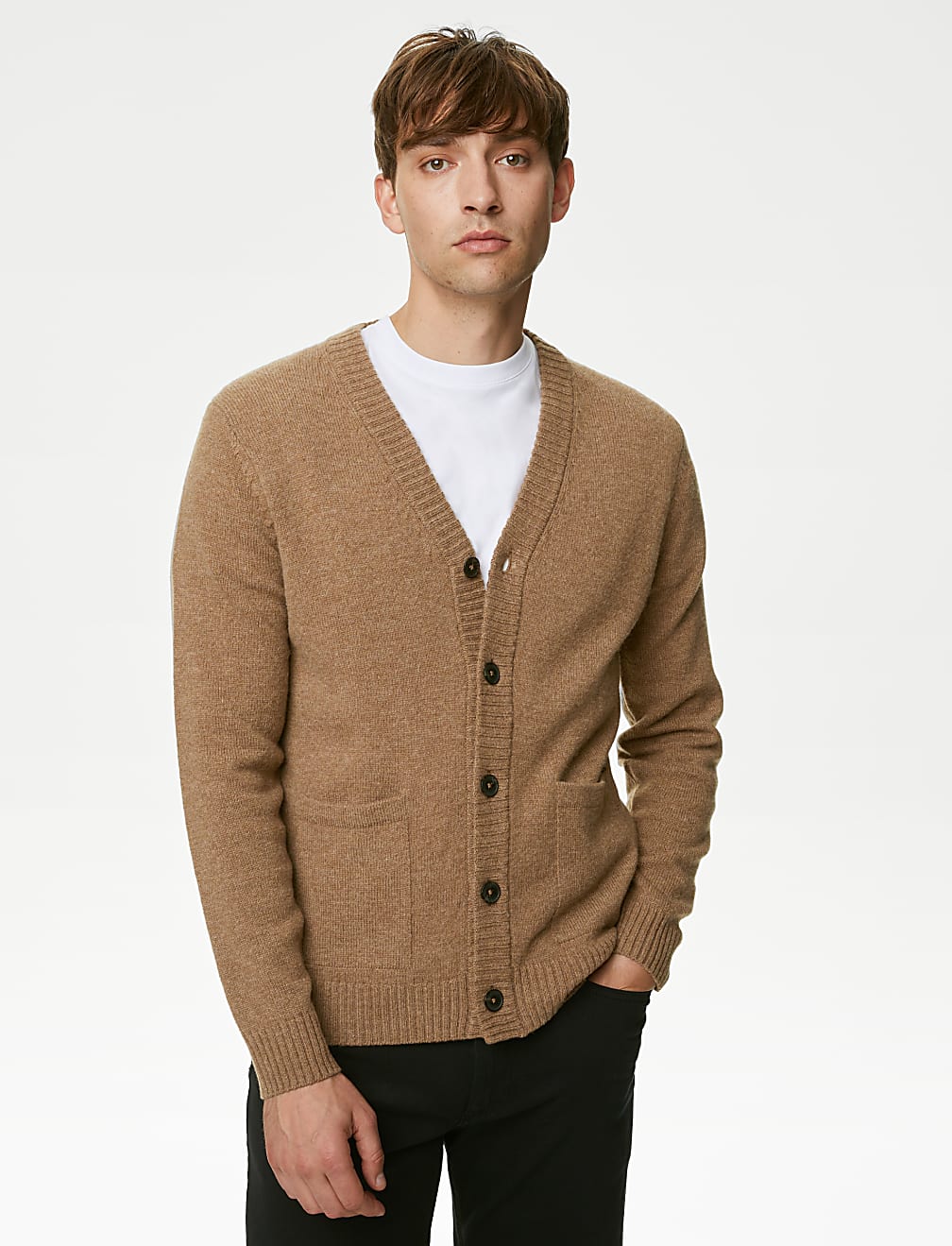 Lambswool Rich V-Neck Cardigan