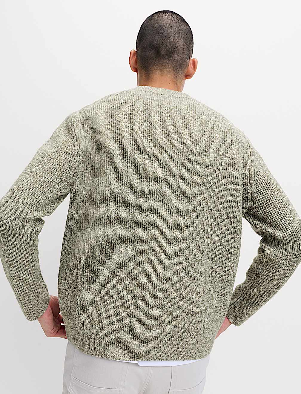 V-Neck Twisted Yarn Cardigan