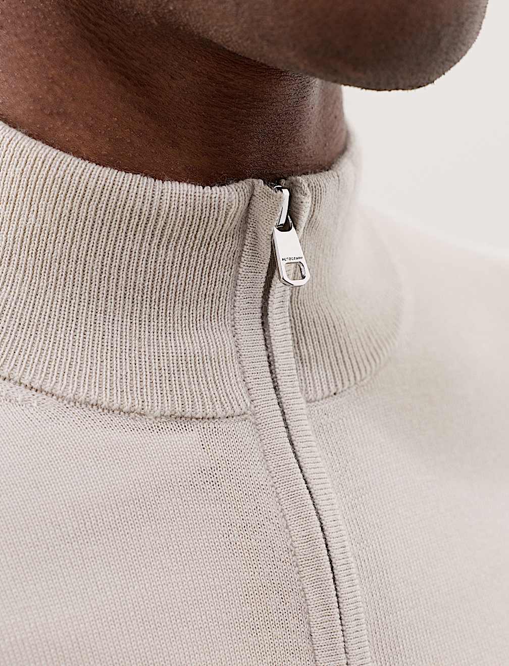 Pure Extra Fine Merino Wool Half Zip Jumper
