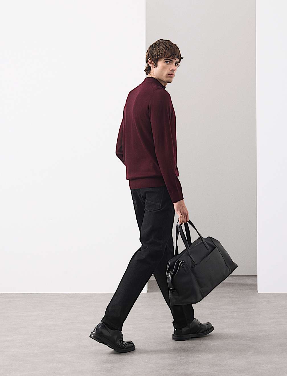 Pure Extra Fine Merino Wool Half Zip Jumper