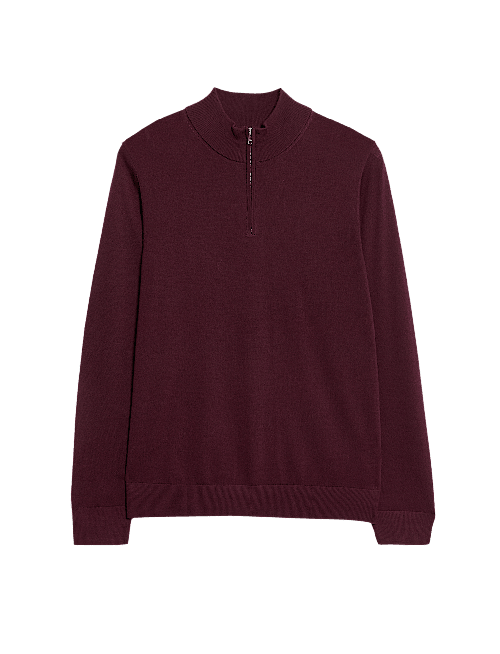 Pure Extra Fine Merino Wool Half Zip Jumper