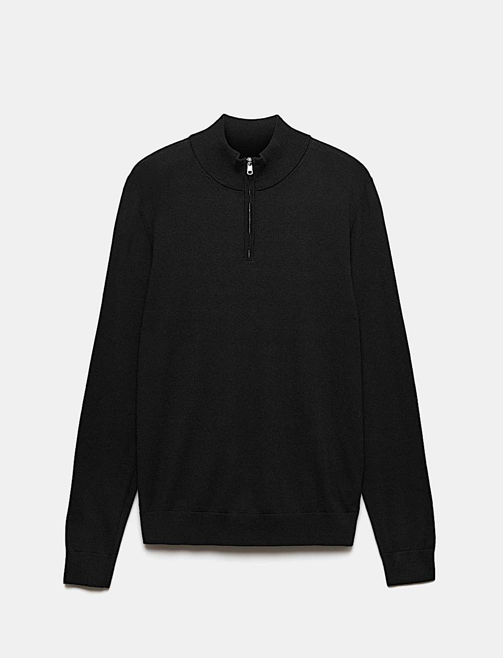 Pure Extra Fine Merino Wool Half Zip Jumper