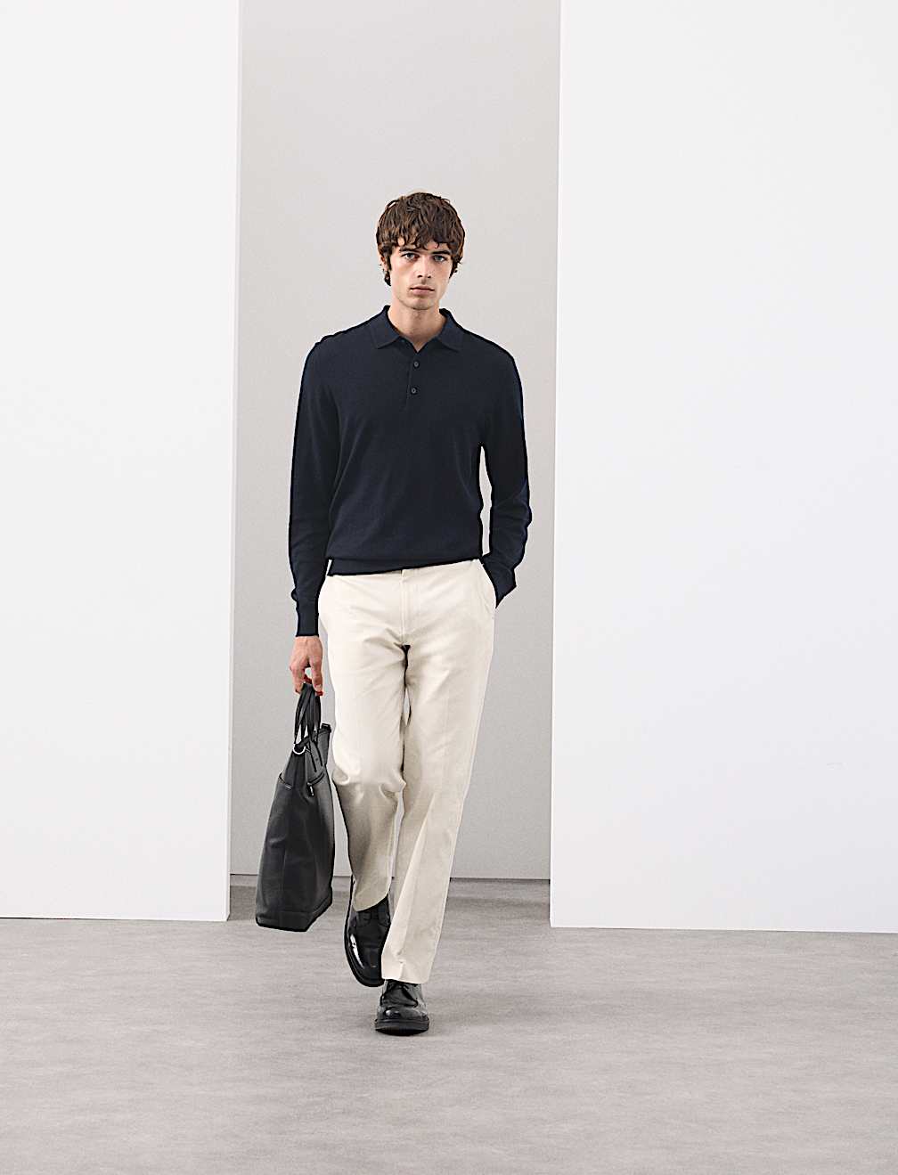 Pure Extra Fine Merino Wool Polo Shirt