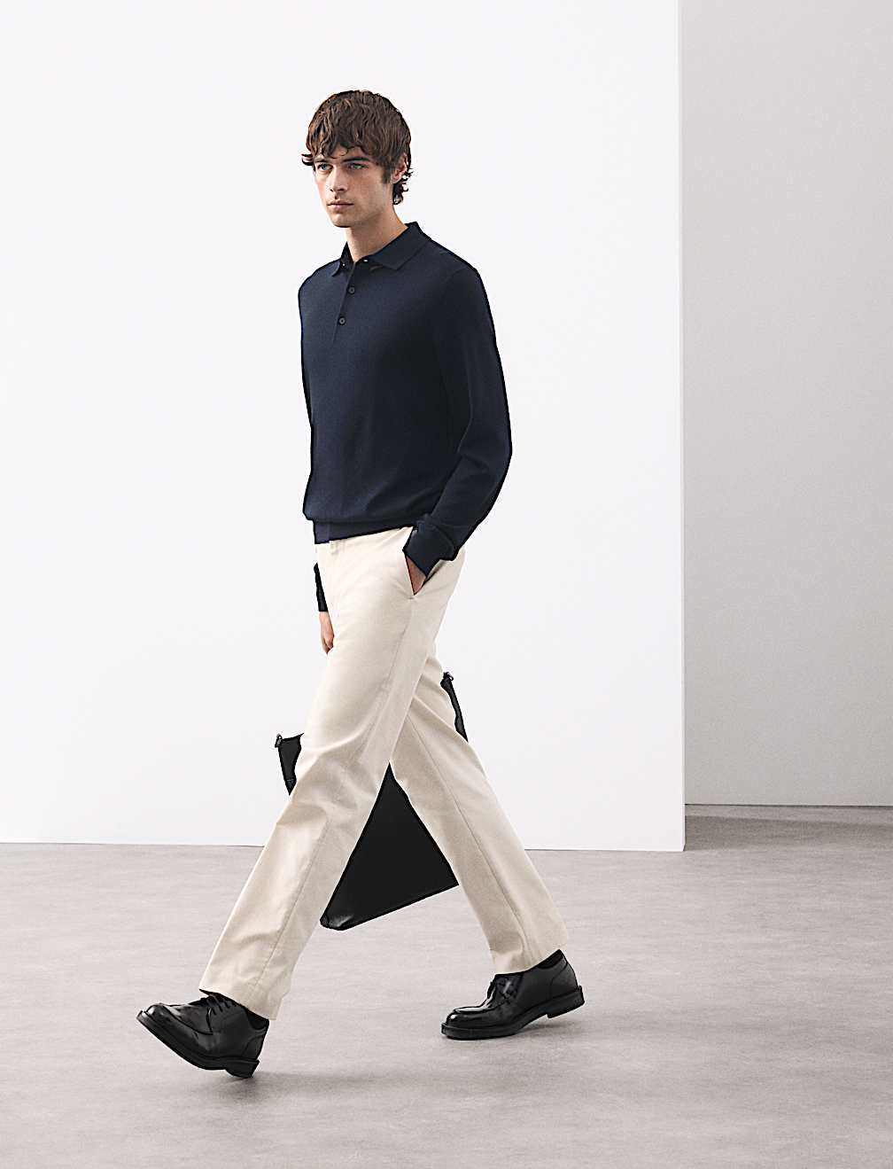 Pure Extra Fine Merino Wool Polo Shirt