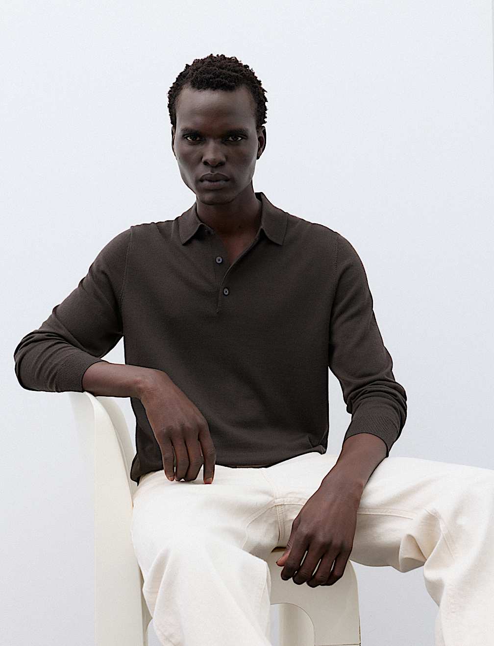 Pure Extra Fine Merino Wool Polo Shirt