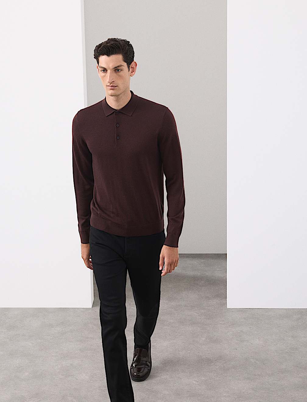 Pure Extra Fine Merino Wool Polo Shirt