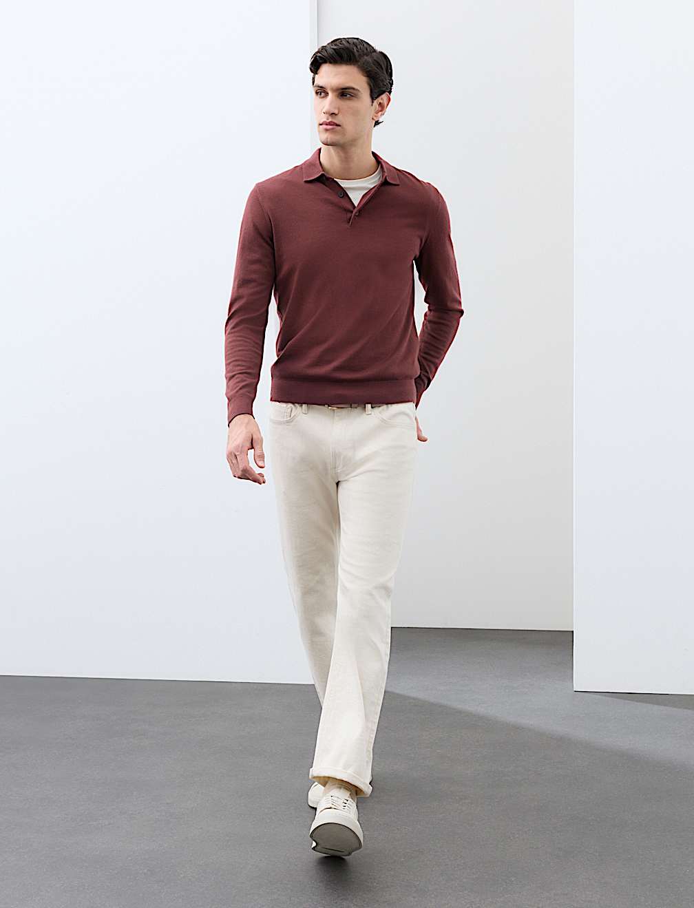 Pure Extra Fine Merino Wool Polo Shirt