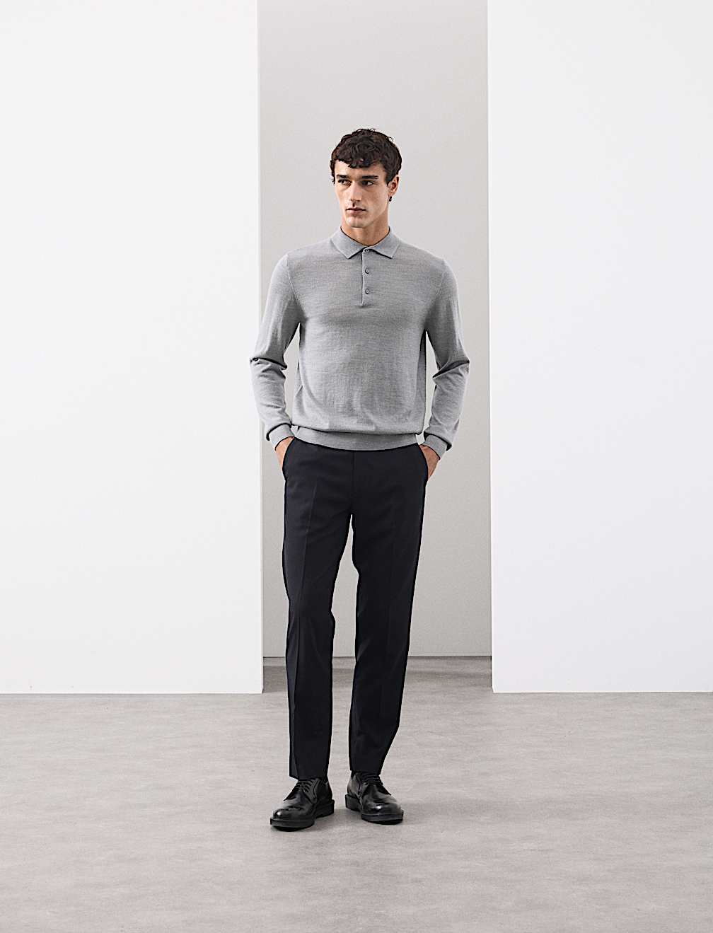 Pure Extra Fine Merino Wool Polo Shirt