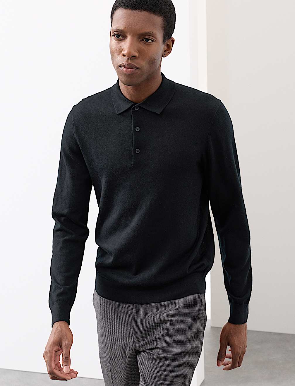 Pure Extra Fine Merino Wool Polo Shirt