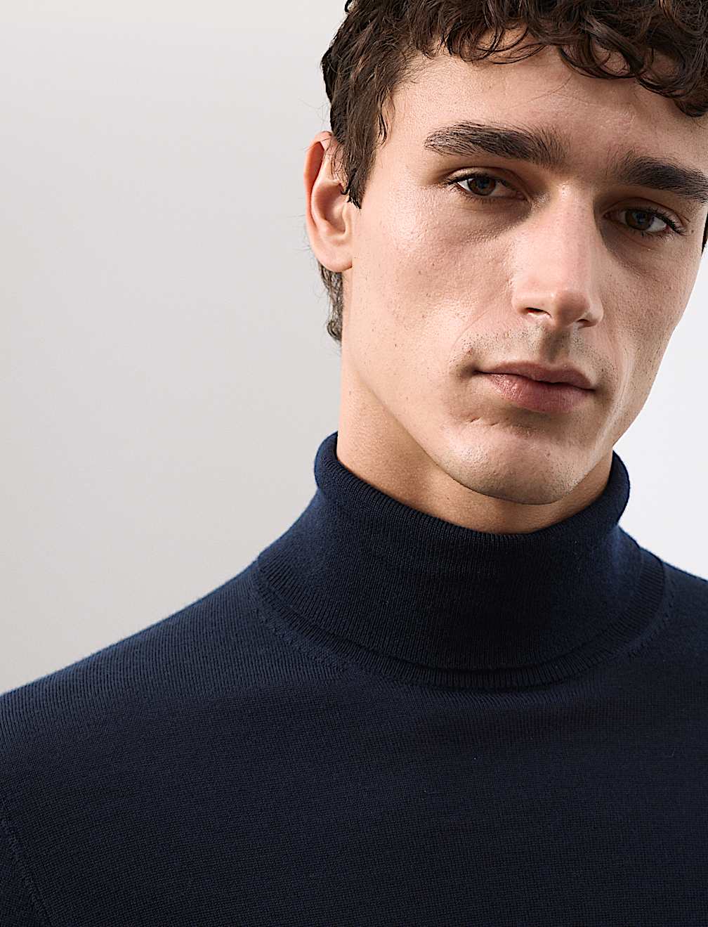 Pure Extra Fine Merino Wool Roll Neck Jumper