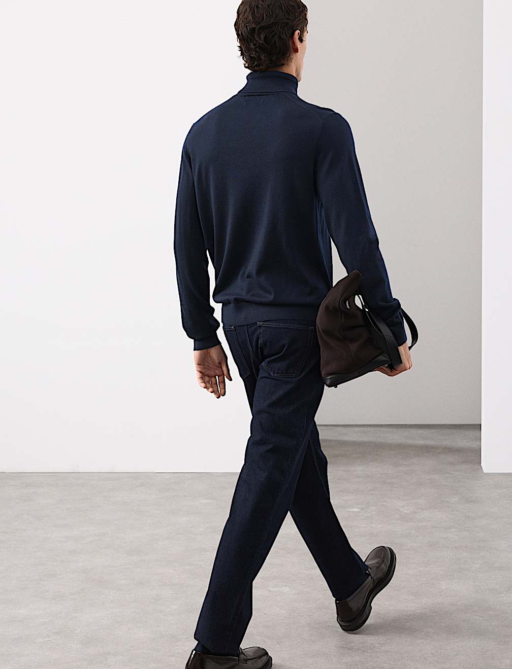 Pure Extra Fine Merino Wool Roll Neck Jumper