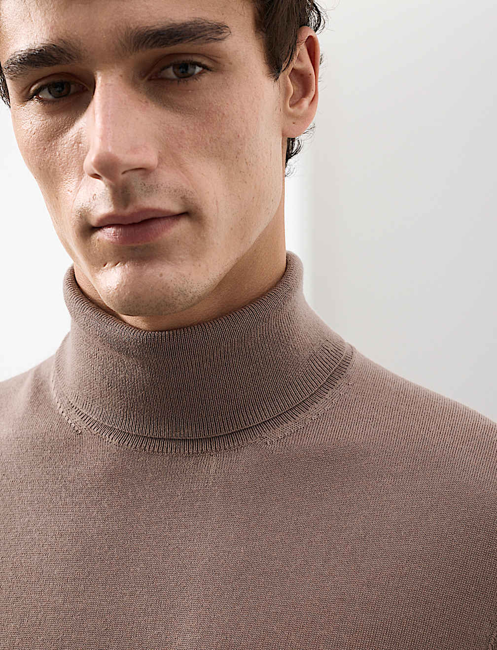 Pure Extra Fine Merino Wool Roll Neck Jumper