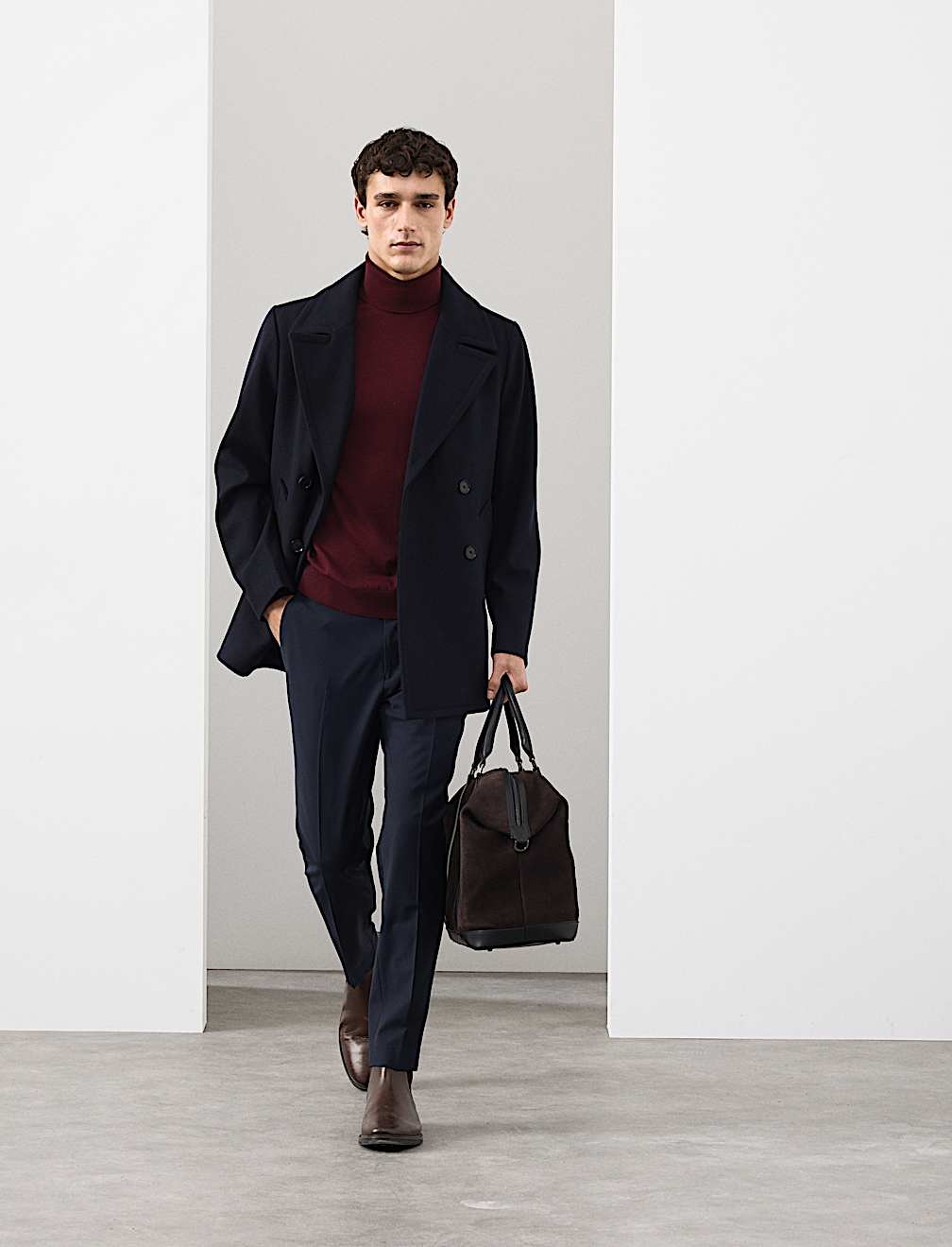 Pure Extra Fine Merino Wool Roll Neck Jumper