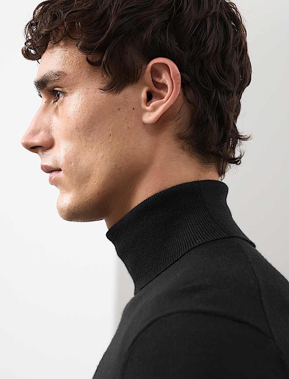 Pure Extra Fine Merino Wool Roll Neck Jumper