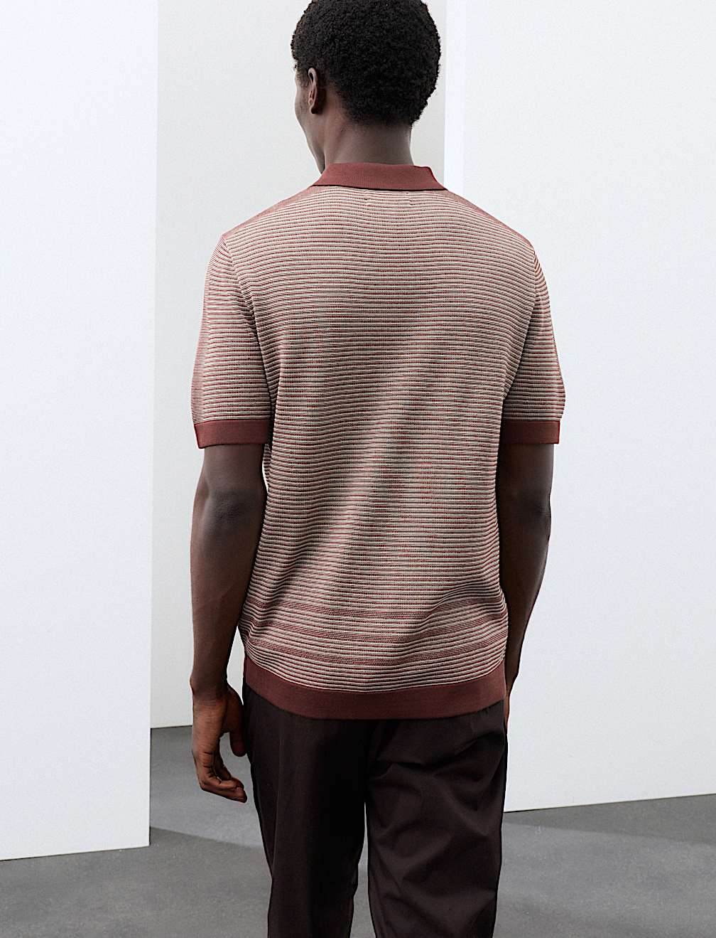 Regular Fit Pure Cotton Knitted Polo Shirt