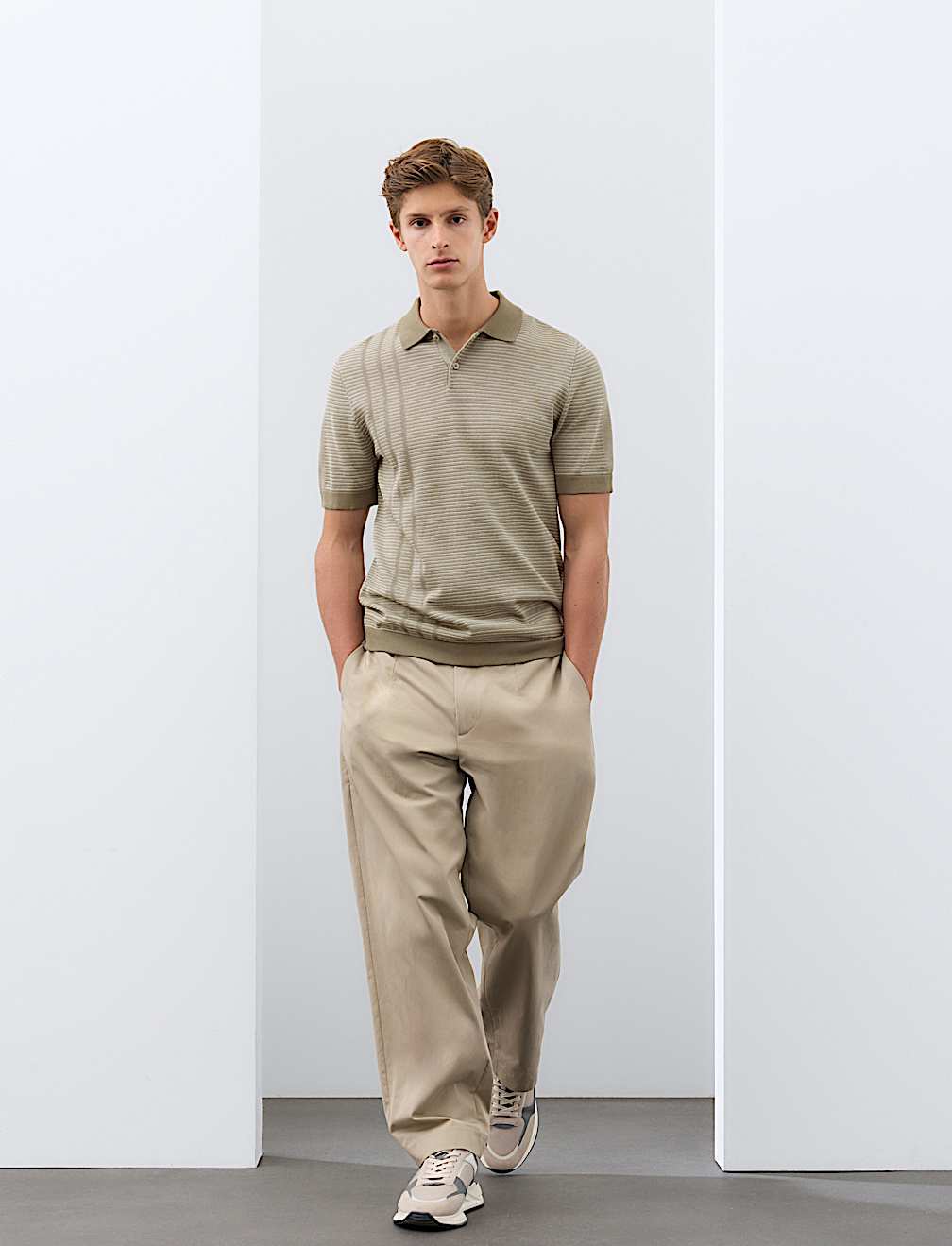 Regular Fit Pure Cotton Knitted Polo Shirt