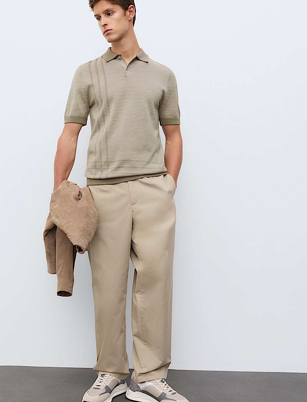 Regular Fit Pure Cotton Knitted Polo Shirt